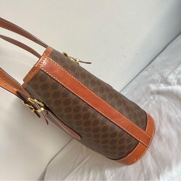 CELINE Vintage Bucket Bag Tote Shoulder Bag Monogram Linea Louise - Picture 7 of 16